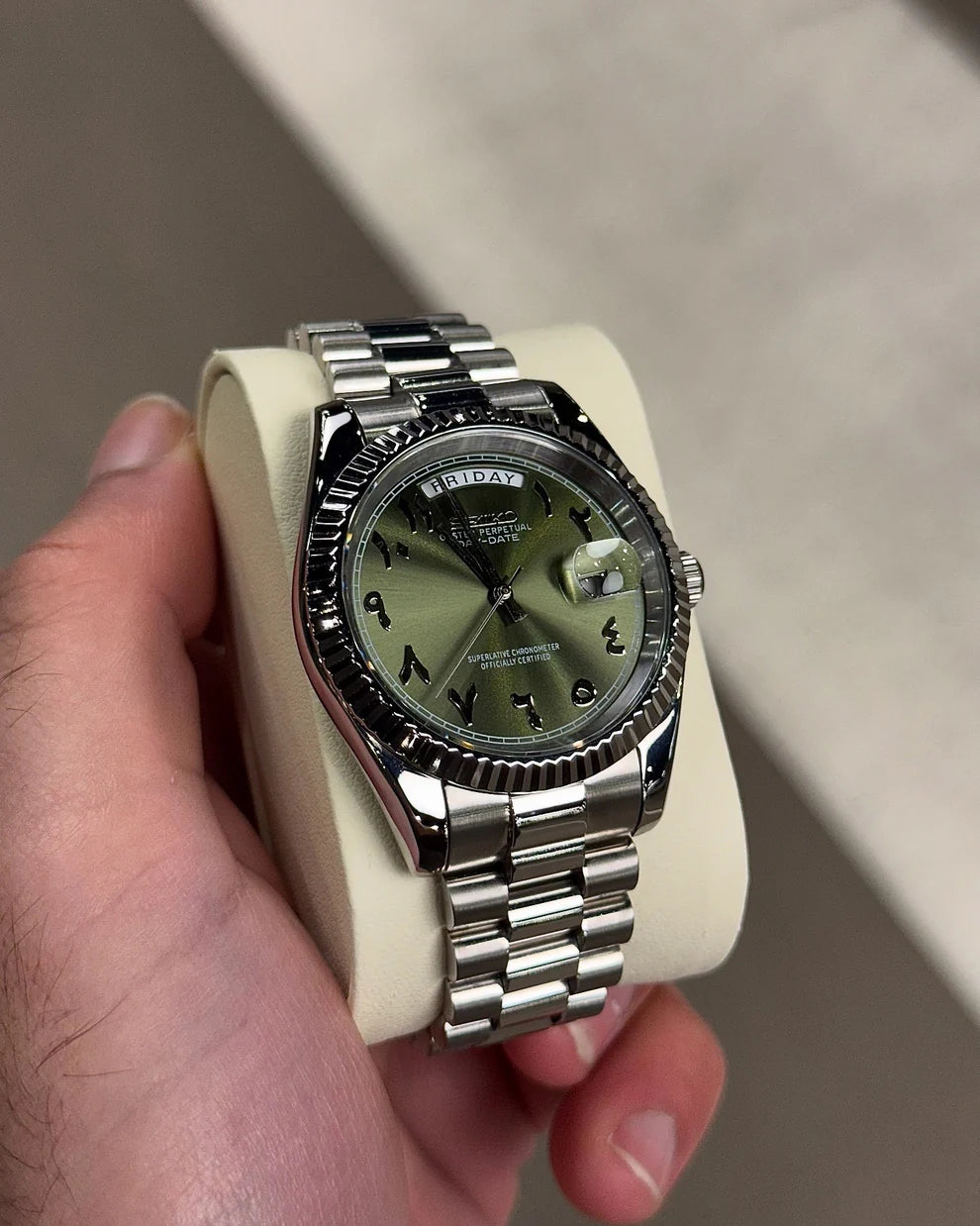 Pearl Olive Arabic Dial