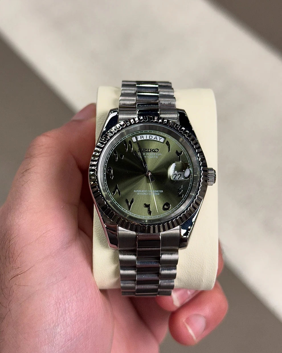 Pearl Olive Arabic Dial